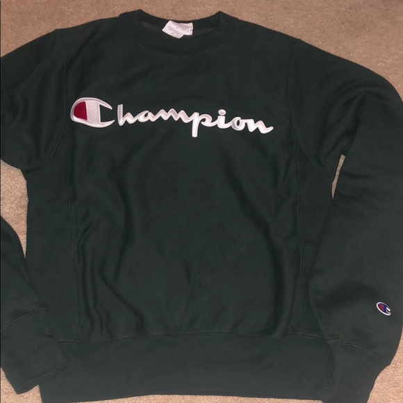 army green champion hoodie
